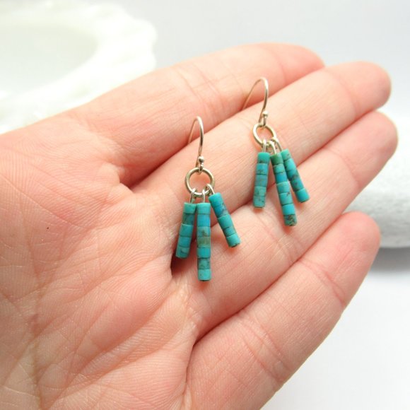 Turquoise Dangle earrings - Picture 3 of 9